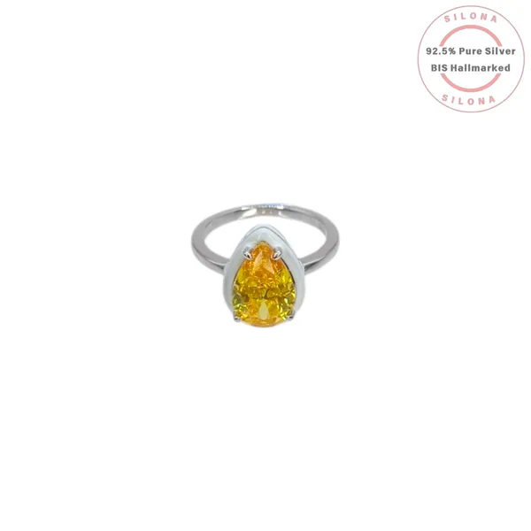 Modern_Canary_Yellow_Pear_Cut_Ring