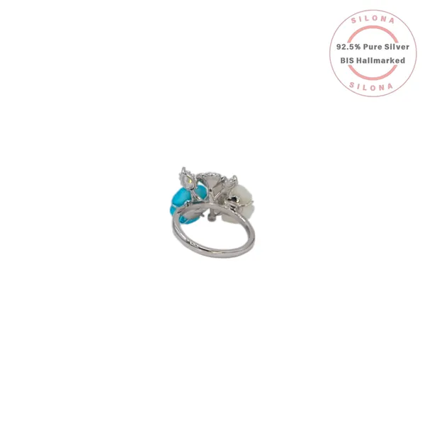 Turquoise_Pearl_Floral_Cluster_Ring