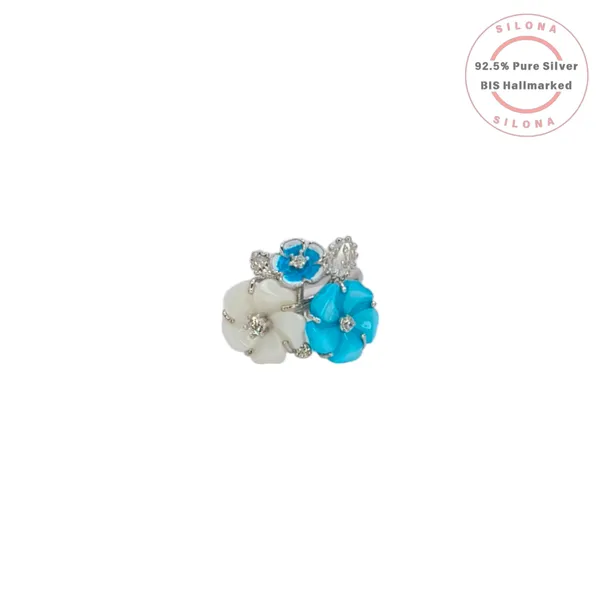Turquoise_Pearl_Floral_Cluster_Ring
