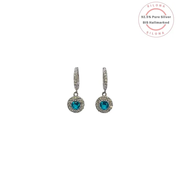 Classic_Halo_Huggie_Earrings_Blue