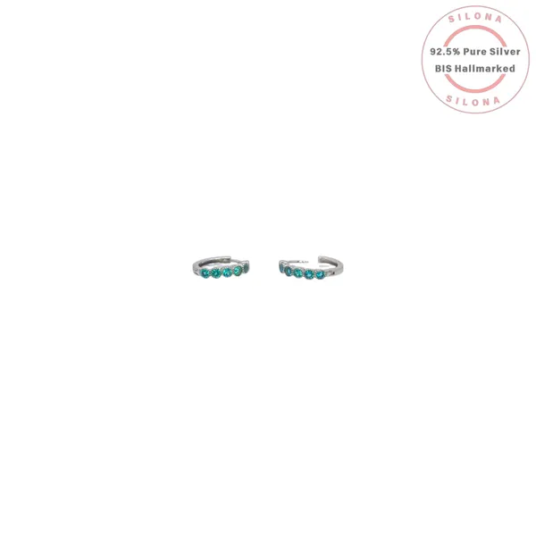 Minimalist_Cz_Huggie_Hoops_Blue