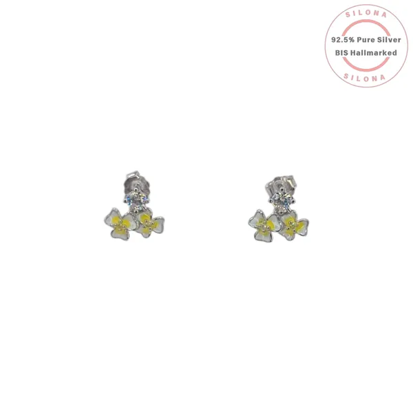 Dainty_Enamel_Frangipani_Stud_Earrings_Clear