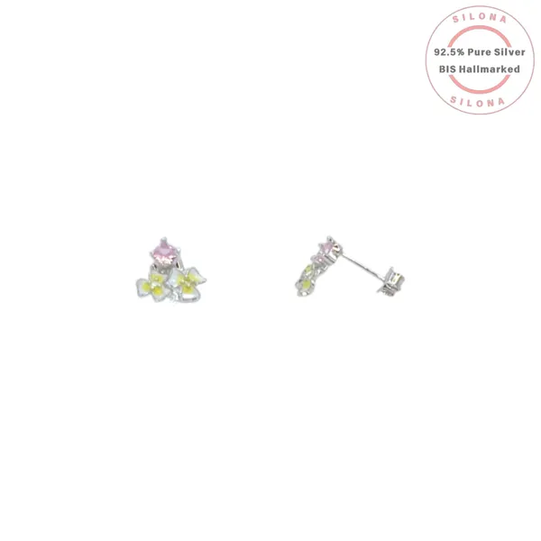 Dainty_Enamel_Frangipani_Stud_Earrings_Pink