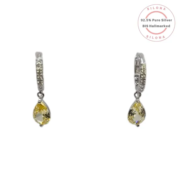 Pear_Drop_Huggie_Earrings_Yellow
