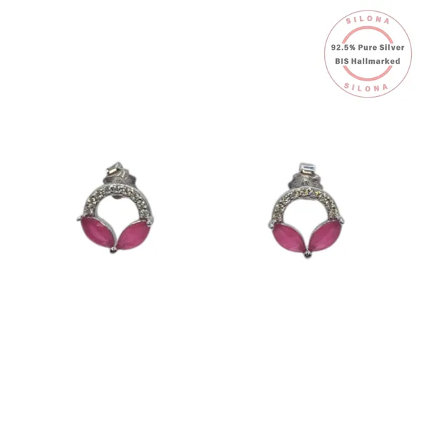 Chic_Ruby_Hued_Petal_Stud_Earrings_Rose_Gold