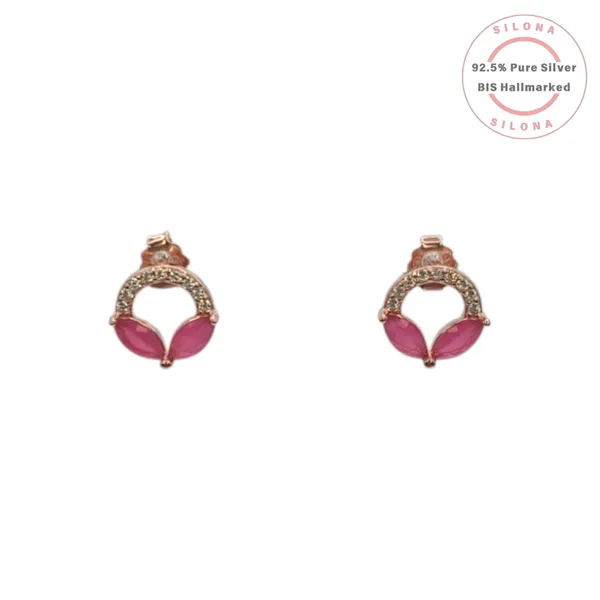 Chic_Ruby_Hued_Petal_Stud_Earrings_Rose_Gold