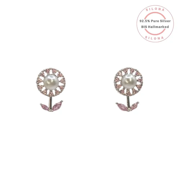 Blushing_Petal_Pearl_Flower_Studs_Green