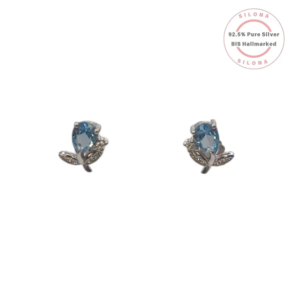 Delicate_Pink_Tulip_Stud_Earrings_Blue