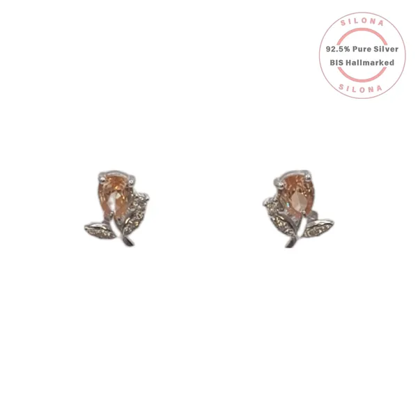 Delicate_Pink_Tulip_Stud_Earrings_Beige