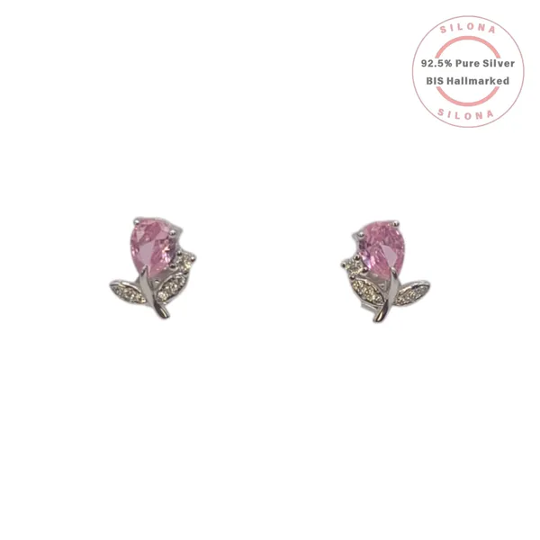 Delicate_Pink_Tulip_Stud_Earrings_White