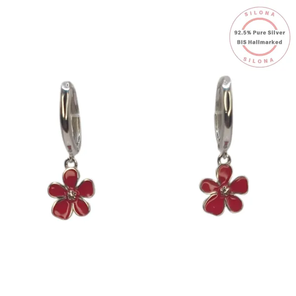 Bloom_Enamel_Huggie_Earrings_Blue
