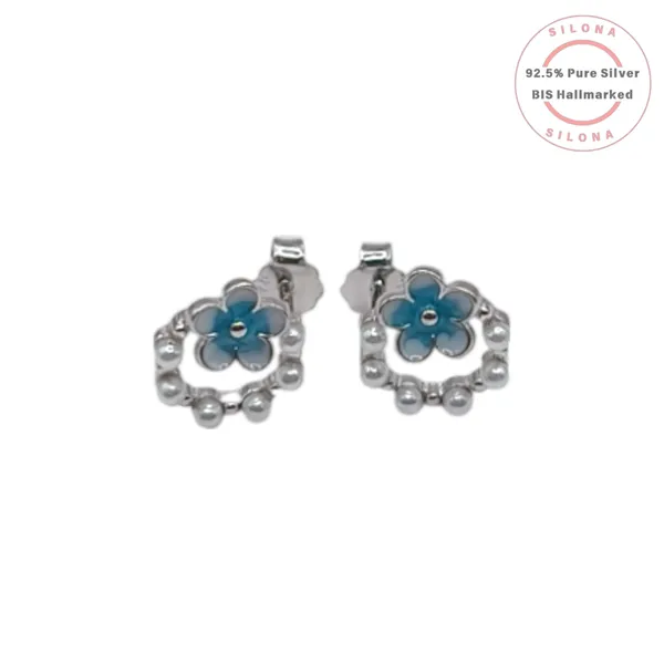 Dainty_Flower_Pearl_Stud_Earrings_Blue