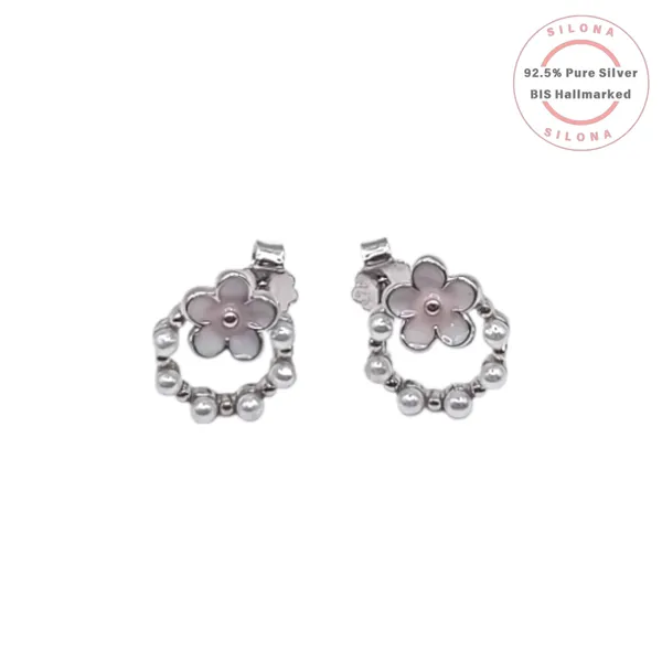 Dainty_Flower_Pearl_Stud_Earrings_Blue