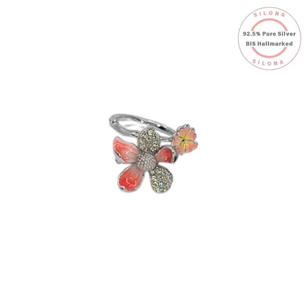 Enamel_Orchid_Floral_Blossom_Ring_Orange