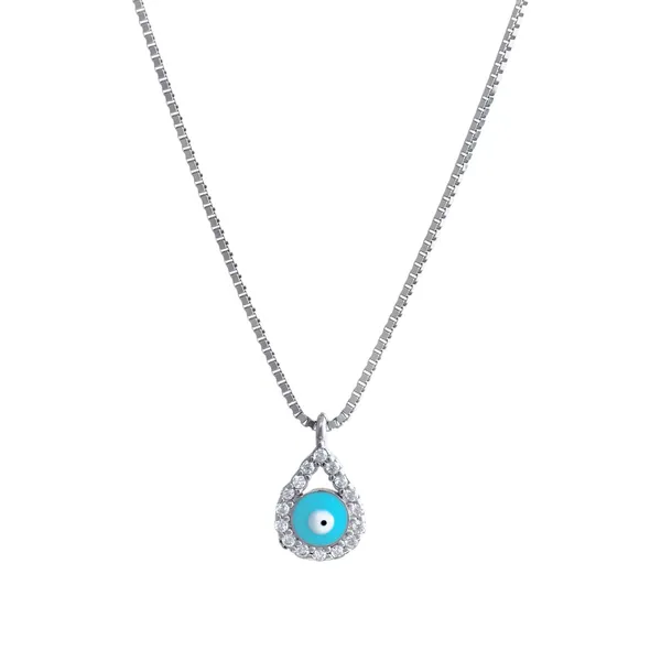 Silver_Sparkle_Evil_Eye_Teardrop_Pendant_Necklace_Default_Title