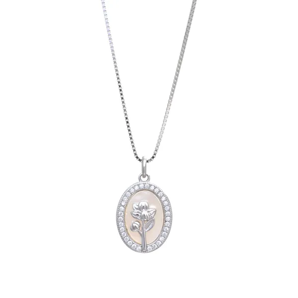 Silver_Mother_Of_Pearl_Flower_Halo_Necklace_Default_Title