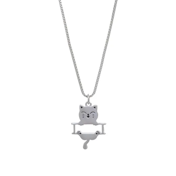 Silver_Playful_Cat_Outline_Pendant_Necklace_Default_Title
