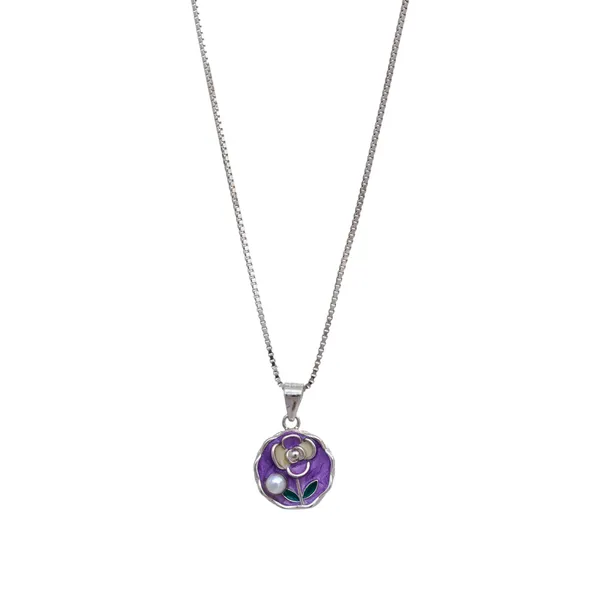 Silver_Purple_Enamel_Floral_Pearl_Necklace_Default_Title