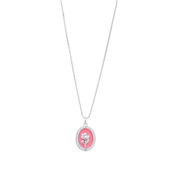 Silver_Halo_Oval_Pink_Floral_Necklace_Default_Title