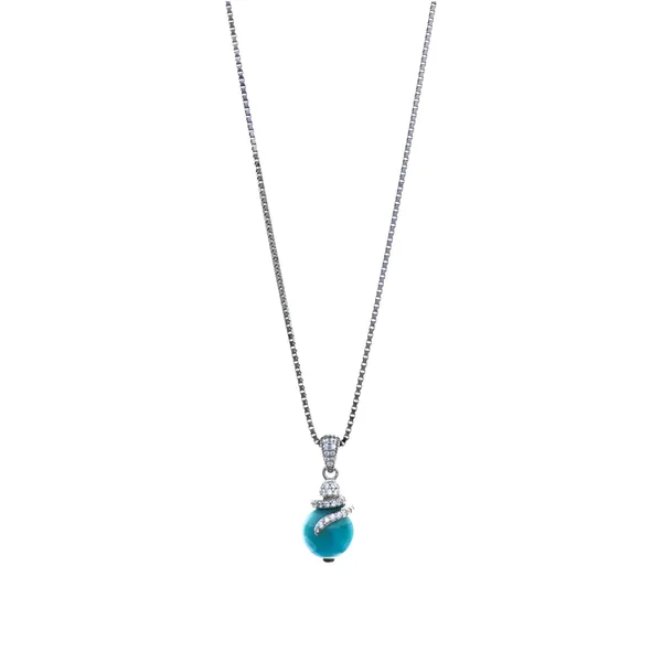 Silver_Coiled_Blue_Gemstone_Pendant_Necklace_Default_Title