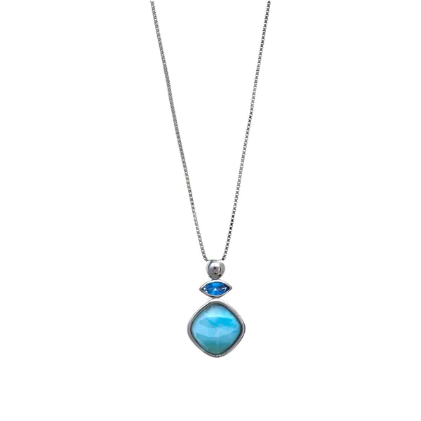 Silver_Cushion_Blue_Stone_Pendant_Necklace_Default_Title