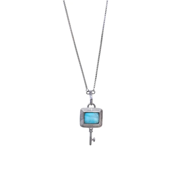 Silver_Vintage_Key_Blue_Gemstone_Necklace_Default_Title