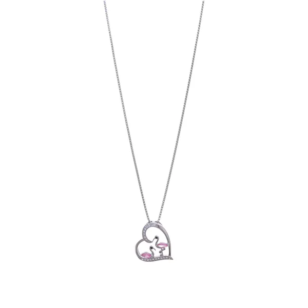 Silver_Flamingo_Heart_Pendant_Necklace_Default_Title
