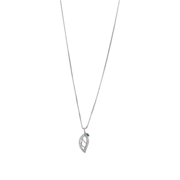 Silver_Pave_Open_Leaf_Pendant_Necklace_Default_Title