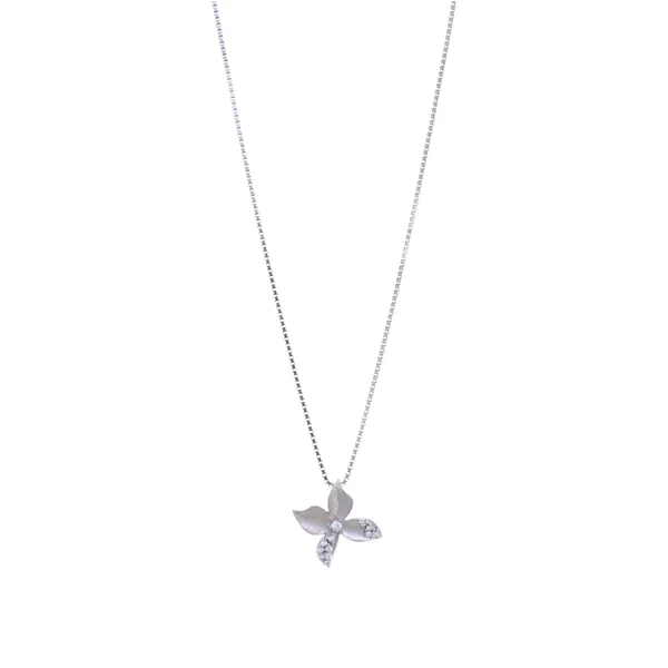 Sparkling_Four_Petal_Flower_Silver_Pendant_Necklace_Default_Title