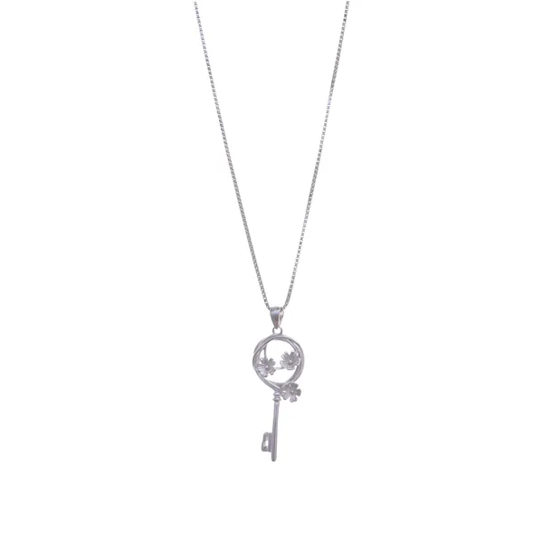 Floral_Key_To_Dreams_Silver_Pendant_Necklace_Default_Title