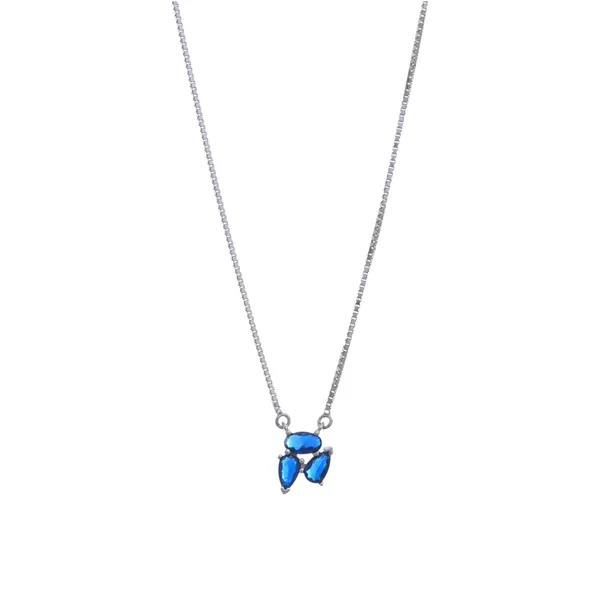 Royal_Blue_Gemstone_Cluster_Silver_Pendant_Necklace_Default_Title