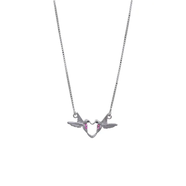 Kissing_Birds_Heart_Silver_Pendant_Necklace_Default_Title