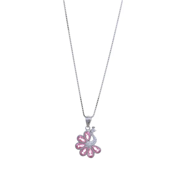 Pink_Stone_Peacock_Feather_Silver_Pendant_Default_Title