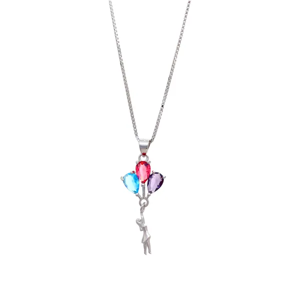 Whimsical_Multi_Color_Gemstone_Balloon_Silver_Pendant_Default_Title