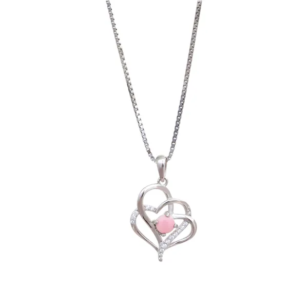 Intertwined_Heart_Pink_Gemstone_Silver_Necklace_Default_Title