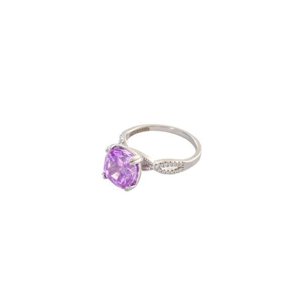 Purple_Cushion_Infinity_Band_Silver_Ring_Default_Title