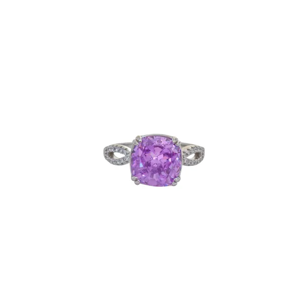 Purple_Cushion_Infinity_Band_Silver_Ring_Default_Title