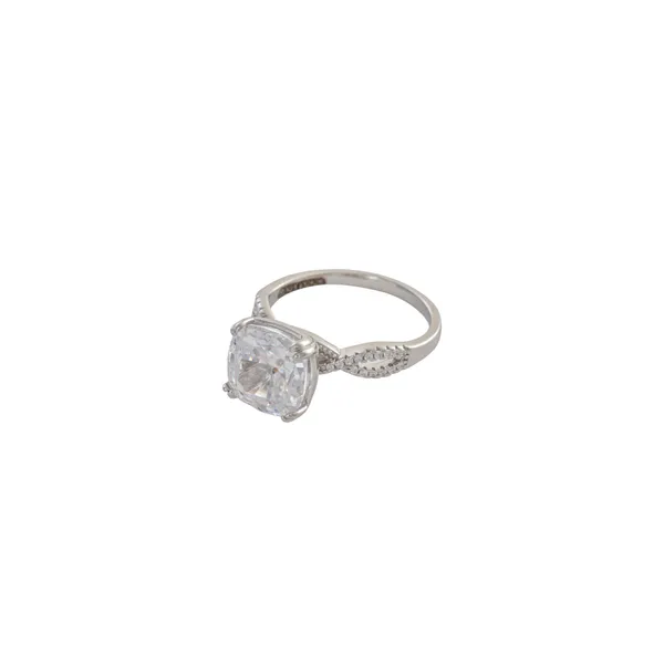 Clear_Cushion_Infinity_Band_Silver_Ring_Default_Title