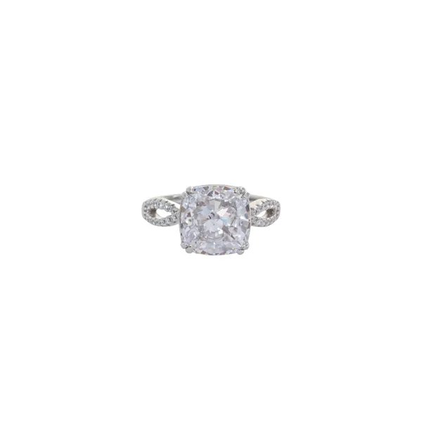 Clear_Cushion_Infinity_Band_Silver_Ring_Default_Title