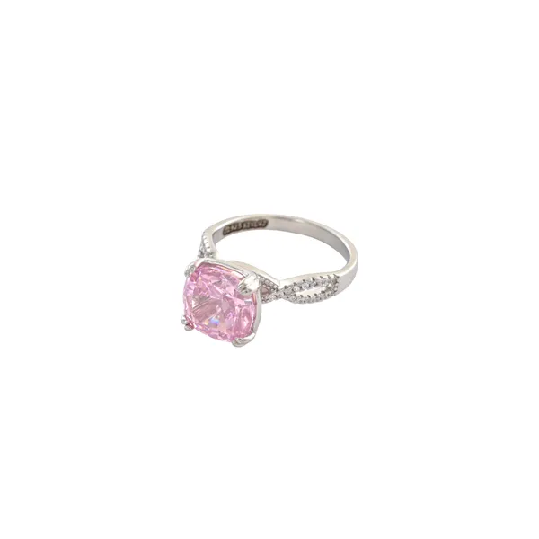Blush_Pink_Cushion_Infinity_Silver_Ring_Default_Title