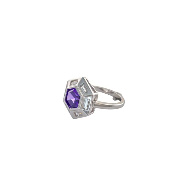 Hexagonal_Amethyst_Art_Deco_Silver_Ring_Default_Title