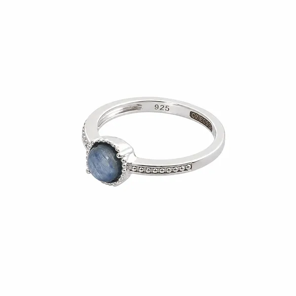 Kyanite_Round_Beaded_Halo_Silver_Ring_Default_Title