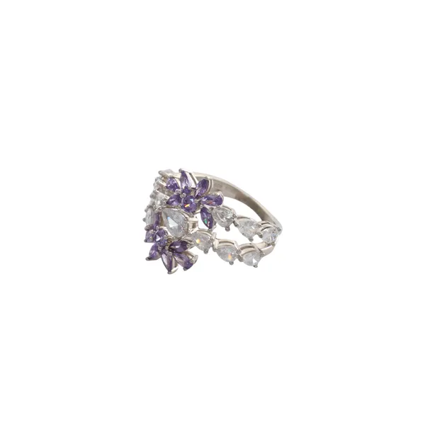 Double_Flower_Lavender_Bypass_Ring_Default_Title