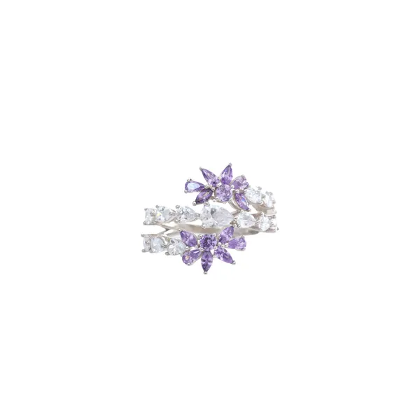 Double_Flower_Lavender_Bypass_Ring_Default_Title