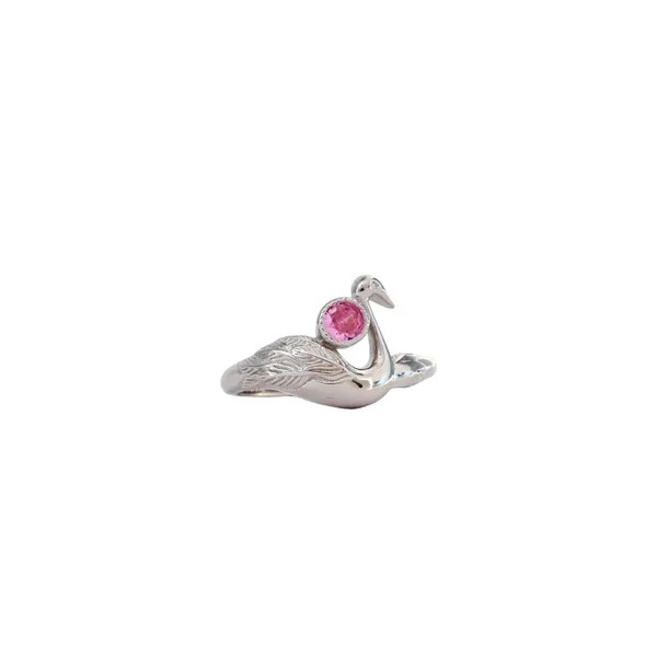 Graceful_Swan_Pink_Silver_Ring_Default_Title