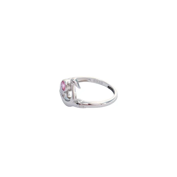 Graceful_Swan_Pink_Silver_Ring_Default_Title