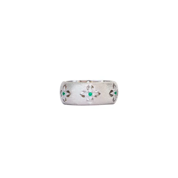 Brushed_Silver_Cutout_Emerald_Cross_Band_Default_Title