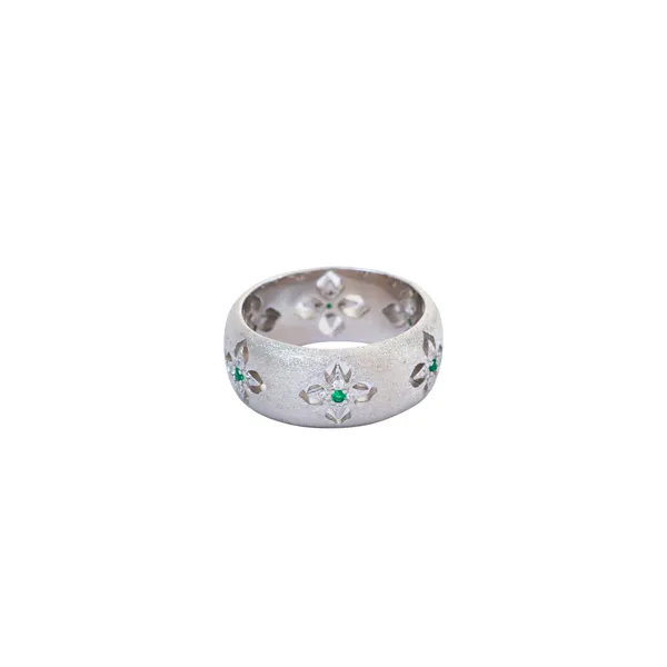 Brushed_Silver_Cutout_Emerald_Cross_Band_Default_Title