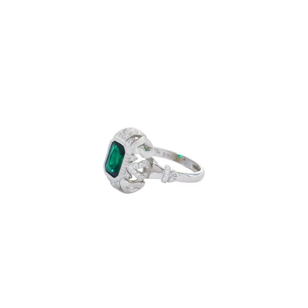 Emerald_Cut_Green_Filigree_Halo_Ring_Default_Title