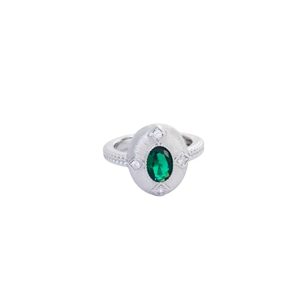 Emerald_Green_Oval_Brushed_Medallion_Ring_Default_Title